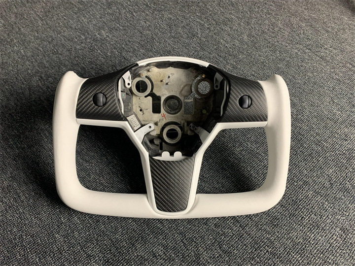 Yoke for Tesla Steering Wheel Factory Modified Model 3 Y X Carbon Fiber Modified Steering Wheel