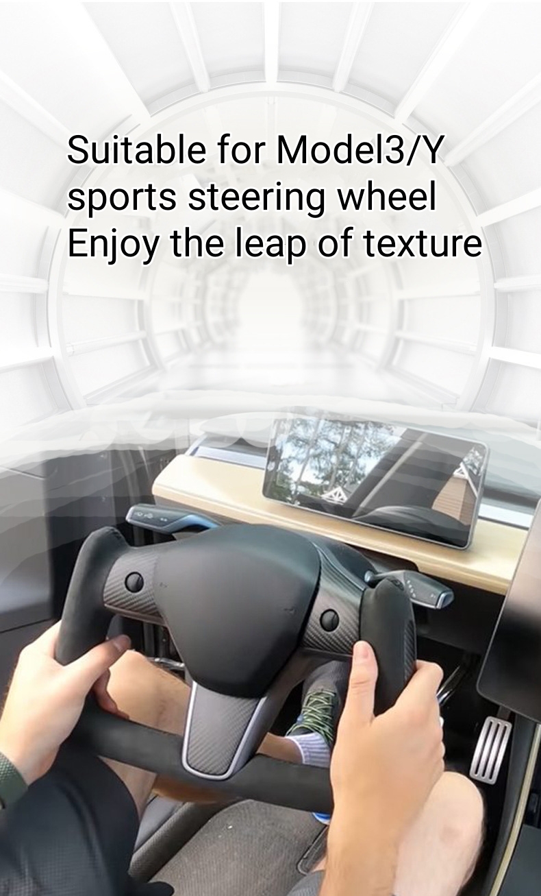 Yoke for Tesla Steering Wheel Factory Modified Model 3 Y X Carbon Fiber Modified Steering Wheel