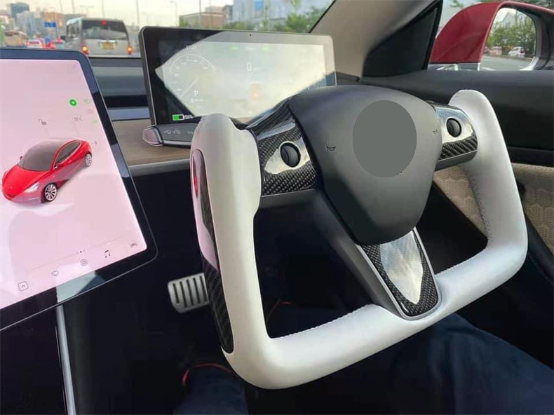 Yoke for Tesla Steering Wheel Factory Modified Model 3 Y X Carbon Fiber Modified Steering Wheel
