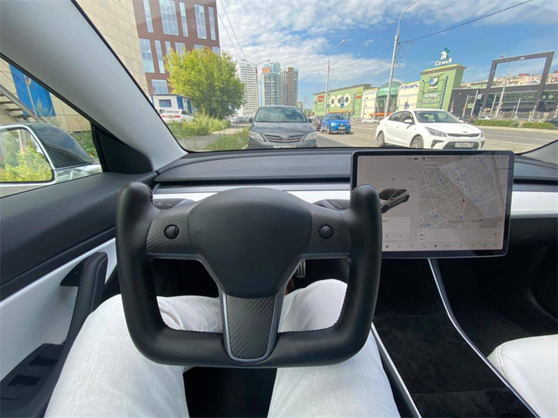 Yoke for Tesla Steering Wheel Factory Modified Model 3 Y X Carbon Fiber Modified Steering Wheel