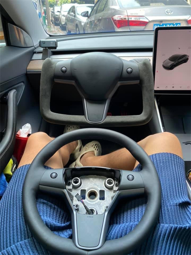Yoke for Tesla Steering Wheel Factory Modified Model 3 Y X Carbon Fiber Modified Steering Wheel