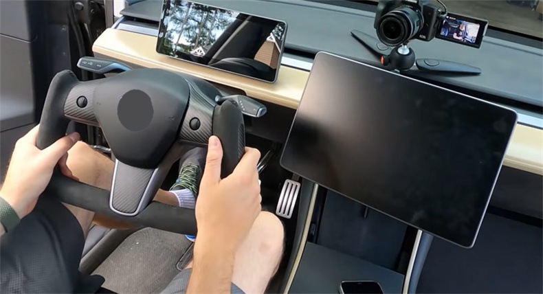 Yoke for Tesla Steering Wheel Factory Modified Model 3 Y X Carbon Fiber Modified Steering Wheel